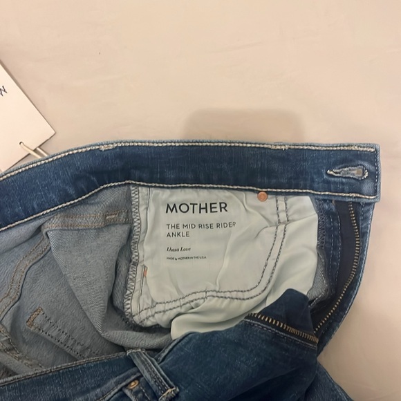 NWT MOTHER THE RIDER MID RISE STRAIGHT LEG ANKLE JEANS SIZE 26 - Picture 7 of 8